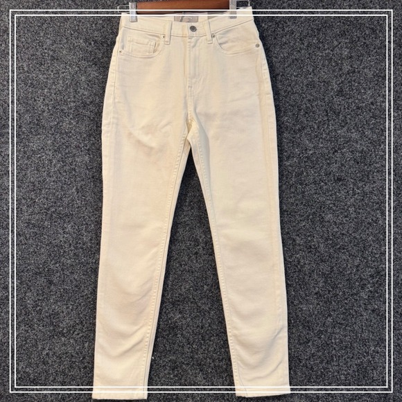Everlane Denim - Everlane The High Rise Skinny Jean Ankle Women Cream Size 25 NWT‎